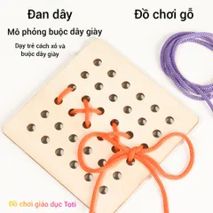 Trò Chơi Xỏ Dây Montessori - Rèn Luyện Kỹ Năng Vận Động Tinh và Tư Duy Logic Cho Bé Từ 3 Tuổi