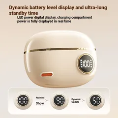 Tai Nghe Không Dây TWS S195 - Bluetooth 5.4, Màn Hình LED, Thời Gian Nghe Liên Tục 60 Giờ, Âm Thanh HIFI, Thoải Mái Khi Đeo