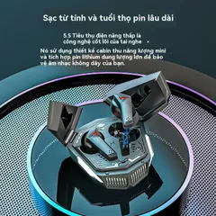 Tai nghe Bluetooth DX26 TWS - Tai nghe không dây công nghệ Bluetooth 5.5, điều khiển cảm ứng, âm thanh HiFi cho game thủ