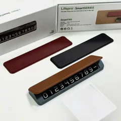 Bảng Số Điện Thoại Ô Tô SmartTAG - Phụ Kiện Sang Trọng Bằng Hợp Kim và Da Cao Cấp, Nâng Tầm Nội Thất Xe Hơi