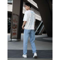 Quần Jean Baggy Nam Nữ Ống Suông Rách Xanh Nhạt Xám - Denim Thời Trang, Chất Liệu Cao Cấp, Đa Dạng Màu Sắc, Phù Hợp Mọi Phong Cách