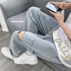 Quần Jean Baggy Rách Gối Unisex Nam Nữ - Thời Trang Giá Rẻ, Địa Chỉ Mua Sắm Uy Tín, Nhiều Size Lựa Chọn