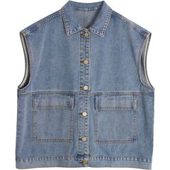 Áo Jean Ghi Lê Unisex Form Rộng Hàn Quốc - Thời Trang Đường Phố Nam Nữ 2021 - Thiết Kế Đơn Giản, Cá Tính