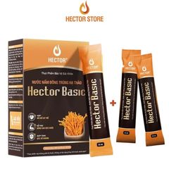 Nước đông trùng hạ thảo Hector Basic - Bảo vệ sức khỏe, tăng cường đề kháng, hỗ trợ phục hồi thể lực, hộp 10 gói 25ml