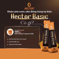 Nước đông trùng hạ thảo Hector Basic - Bảo vệ sức khỏe, tăng cường đề kháng, hỗ trợ phục hồi thể lực, hộp 10 gói 25ml