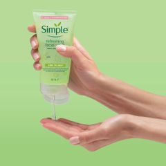 Sữa Rửa Mặt Simple 150ml - Giúp Da Sạch Thoáng, Mềm Mịn, Chăm Sóc Da Tự Nhiên, Phù Hợp Mọi Loại Da