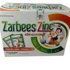 Kẽm Gói Zarbees ZinC - Bổ Sung Din Dưỡng Tăng Sức Đề Kháng, Hỗ Trợ Ăn Ngon Cho Trẻ Em - Hộp 30 Gói Dễ Dàng Sử Dụng