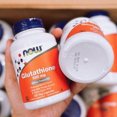 Đẹp da, bổ gan, thuần chay Now Glutathione 500mg USA 60 viên