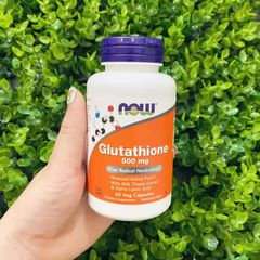 Đẹp da, bổ gan, thuần chay Now Glutathione 500mg USA 60 viên