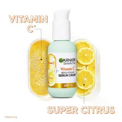 Serum Kết Hợp Kem Dưỡng 2 Trong 1 GARNIER Vitamin C 50ml - Làm Sáng Da, Dưỡng Ẩm 24 Giờ, Phù Hợp Da Nhạy Cảm, Bảo Vệ Da UV