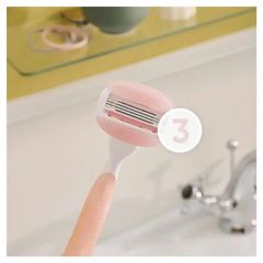 Dao cạo Gillette Venus Comfortglide 3 lưỡi hương trà trắng - Bộ 1 tay cầm 2 đầu thay cho vùng da nhạy cảm