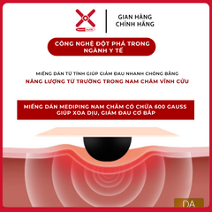Combo 20 Miếng Dán Từ Tính Powerful-X Mediping - Giảm Đau Cơ, Hỗ Trợ Lưu Thông Máu, Cải Thiện Vận Động An Toàn, Tiện Lợi