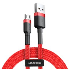 Cáp Sạc Nhanh Baseus Micro USB 1.5A 200cm Màu Đỏ Siêu Bền - Phụ Kiện Sạc Thời Trang, Tốc Độ Cao Cho Smartphone Và Tablet