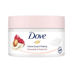 Kem Tẩy Tế Bào Chết Dove Creme Dusch Peeling Hạt Lựu 225ml - Sáng Da, Dưỡng Ẩm với Chiết Xuất Thiên Nhiên, Phù Hợp Mọi Loại Da