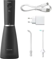 Máy Tăm Nước Siêu Âm Panasonic EW-DJ86-K503 - Công Nghệ Làm Sạch Hiệu Quả, 5 Mức Áp Suất, Dung Tích 200ml, Phù Hợp Chỉnh Nha