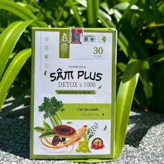 Viên uống Sâm Plus Detox X1000 - Hỗ trợ giảm cân, tăng cường chuyển hóa chất béo, chiết xuất thiên nhiên, 30 viên