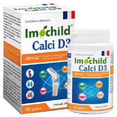 Viên uống Imochild Calci D3 bổ sung Canxi, Magie, Vitamin D3 và K2 cho bé và mẹ bầu - Hỗ trợ xương chắc khỏe, hộp 60 viên