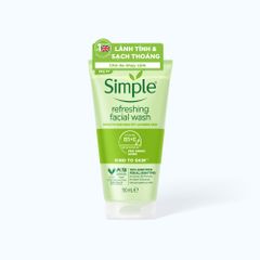 Sữa Rửa Mặt Dạng Gel Simple Kind To Skin 150ml - Làm Sạch Sâu, Dưỡng Ẩm, Giữ Da Mịn Màng, Thoáng Khí, Phù Hợp Mọi Loại Da