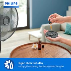 Quạt Đứng Philips Cao Cấp CX1520/01 50W - Điều Khiển Cảm Ứng, Remote, Ngăn Chứa Tinh Dầu Thơm, Thư Giãn Như Spa
