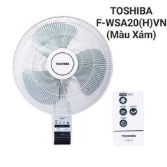 Quạt Treo Tường Toshiba F-WSA20(H)VN - Quạt Mát 35W, 3 Chế Độ Gió, Hẹn Giờ 12 Tiếng, Điều Khiển Từ Xa, Thiết Kế Hiện Đại