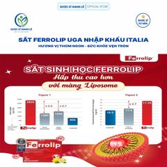 Sắt Bột Ferrolip UGA - Nhập Khẩu Italia, Dạng Tan Ngay Trong Miệng, Bổ Sung Sắt Cho Bà Bầu & Người Thiếu Máu, Hộp 20 Gói
