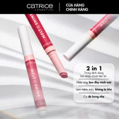 Son Dưỡng Có Màu Catrice Melt & Shine Juicy Lip Balm 070 Pink Hawaii 1.3g - Chăm Sóc Môi, Cung Cấp Độ ẩm, Màu Sắc Tươi Tắn