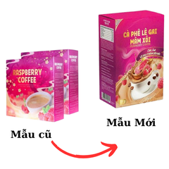 Cà phê hỗ trợ giảm cân Raspberry Coffee - Hộp 15 gói tự nhiên, giảm mỡ thừa, đẹp dáng, sáng da, tăng cường trao đổi chất