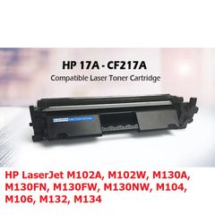 Hộp Mực 17A CF217A (Có chip) Cho Máy In HP LaserJet M102A, M130A - In Nét Đen Siêu Tốt, Hỗ Trợ Nạp Mực Lại, Dễ Dàng Lắp Đặt