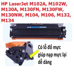 Hộp Mực 17A CF217A (Có chip) Cho Máy In HP LaserJet M102A, M130A - In Nét Đen Siêu Tốt, Hỗ Trợ Nạp Mực Lại, Dễ Dàng Lắp Đặt