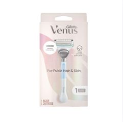 Dao cạo bikini Gillette Venus - Bộ lưỡi dao cạo nhạy cảm 1 cán 2 đầu thay thế, an toàn cho làn da mỏng manh.