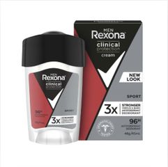 Lăn Khử Mùi Rexona Men Clinical Protection Deodorant Sport 48g - Bảo Vệ Kháng Ẩm Lên Đến 96 Giờ, Không Chứa Cồn
