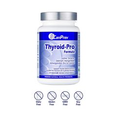 Viên Uống Thyroid-Pro CanPrev Hỗ Trợ Tuyến Giáp Ổn Định Sức Khỏe Tinh Thần - Hộp 60 Viên Nhộng Từ Canada