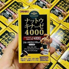 Ngừa tai biến Nattokinase 4000FU Orihiro Nhật Bản 60v 120v