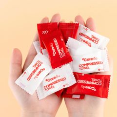 Combo 10 Túi Khăn Nén Care4u - Khăn Vệ Sinh Tiện Lợi, An Toàn, Thân Thiện Môi Trường, Dễ Dàng Sử Dụng Khi Đi Du Lịch, Làm Việc