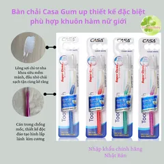 Bàn chải đánh răng Nhật Bản Casa Gum up siêu mềm, thiết kế phù hợp Nữ giới,cán trong chống mốc