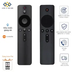 Điều Khiển Remote Giọng Nói Voice Tivi Xiaomi Hàng Mới - Phụ Kiện Tivi Kèm Pin Thiết Bị Thông Minh Đen