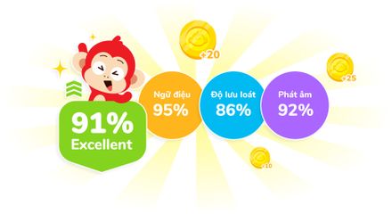 Học tiếng Anh Monkey Speak - Hỗ trợ luyện phát âm và giao tiếp cho trẻ em bằng công nghệ AI M-Speak đa dạng và hiệu quả.