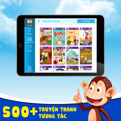 Học Tiếng Anh Monkey Stories Trọn Đời -  Thú Vị Cho Trẻ Từ 3-15 Tuổi Qua Truyện Tranh Tương Tác
