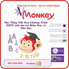 Vmonkey Học Tiếng Việt Trọn Đời - Chương Trình Tương Tác Cho Trẻ 1-10 Tuổi Với 500 Nội Dung Hấp Dẫn