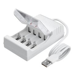 Bộ Sạc Pin AA, AAA NiMH An Toàn Qua Cổng USB - Sạc Tối Đa 4 Pin Đồng Thời, Bền Bỉ, Thân Thiện Với Người Dùng