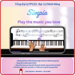Phần mềm học Piano Simpia 1 Năm - Giao diện Tiếng Việt, Hơn 100 triệu bài hát, Dễ sử dụng trên iOS và Android, Tập luyện âm nhạc yêu thích.
