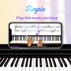 Phần mềm học Piano Simpia 1 Năm - Giao diện Tiếng Việt, Hơn 100 triệu bài hát, Dễ sử dụng trên iOS và Android, Tập luyện âm nhạc yêu thích.