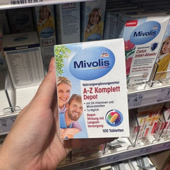 Vitamin Tổng Hợp Mivolis Đức - A-Z Depot 100 Viên Bổ Sung 21 Dưỡng Chất Cho Người Dưới 50 Tuổi, Hỗ Trợ Sức Khỏe Bền Vững