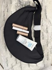 Set Quà Tặng Chăm Sóc Da Lancome - Túi Xách, Sữa Rửa Mặt 50ml, Mascara Nối Mi Dài Cực Đại, Son Thỏi Mini Màu 274