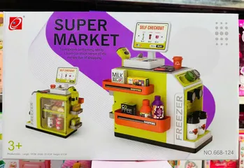 Chơi đồ hàng máy bán hàng tự động siêu thị mini Super market 668-124 gồm 46PCS mô hình siêu thị