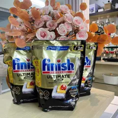 [Hàng Đức] Viên Rửa Bát Finish Ultimate Plus 85 Viên – Làm Sạch Sáng Bóng, Khử Mùi Hiệu Quả