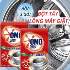 Bột Tẩy Lồng Máy Giặt Omo Hộp 3 Gói - Giải Pháp Làm Sạch Hiệu Quả, Khử Mùi Hôi, Bảo Vệ Sức Khỏe Gia Đình