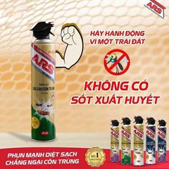 Bình Xịt Chống Muỗi ARS Không Mùi 600ml - Bảo Vệ Gia Đình Hiệu Quả, Dễ Dùng, Thân Thiện với Người Sử Dụng