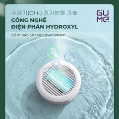 Máy Khử Khuẩn Thực Phẩm Gume GM6996 - Công Nghệ Điện Phân Hydroxyl An Toàn, Diệt Khuẩn 99,99% Cho Gia Đình Vệ Sinh Thực Phẩm Tối Ưu