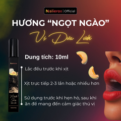 Xịt Thơm Miệng Nalieros - Khử Mùi Hôi, Tự Tin Hơi Thở Tươi Mát, 3 Hương Vị Độc Đáo - Ổi Hồng, Dưa Lưới, Socola Đào